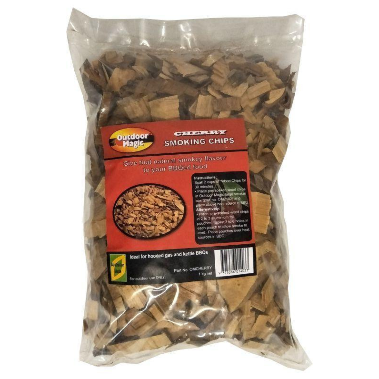 Outdoor Magic CHERRY SMOKING CHIPS - 1KG - OMCHERRY
