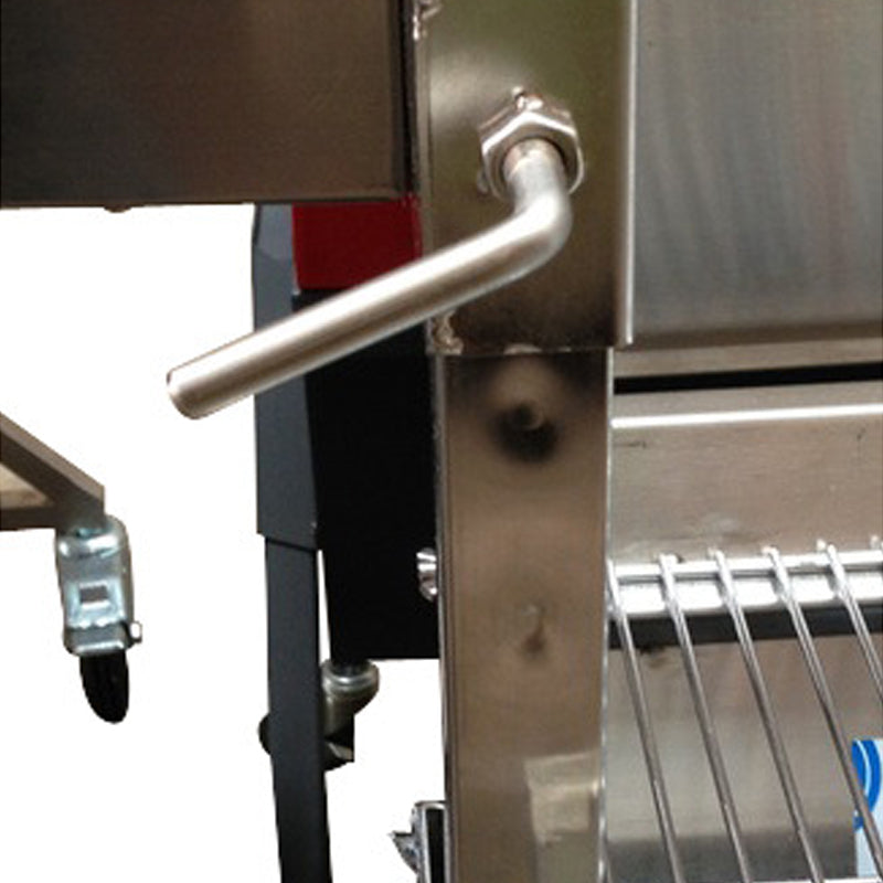 DIZZY LAMB Upright Pillar Set of 2 Hollow Stainless Steel (50mm x 25mm x 750mm) BBQ Charcoal Rotisserie  - PIL-2075H