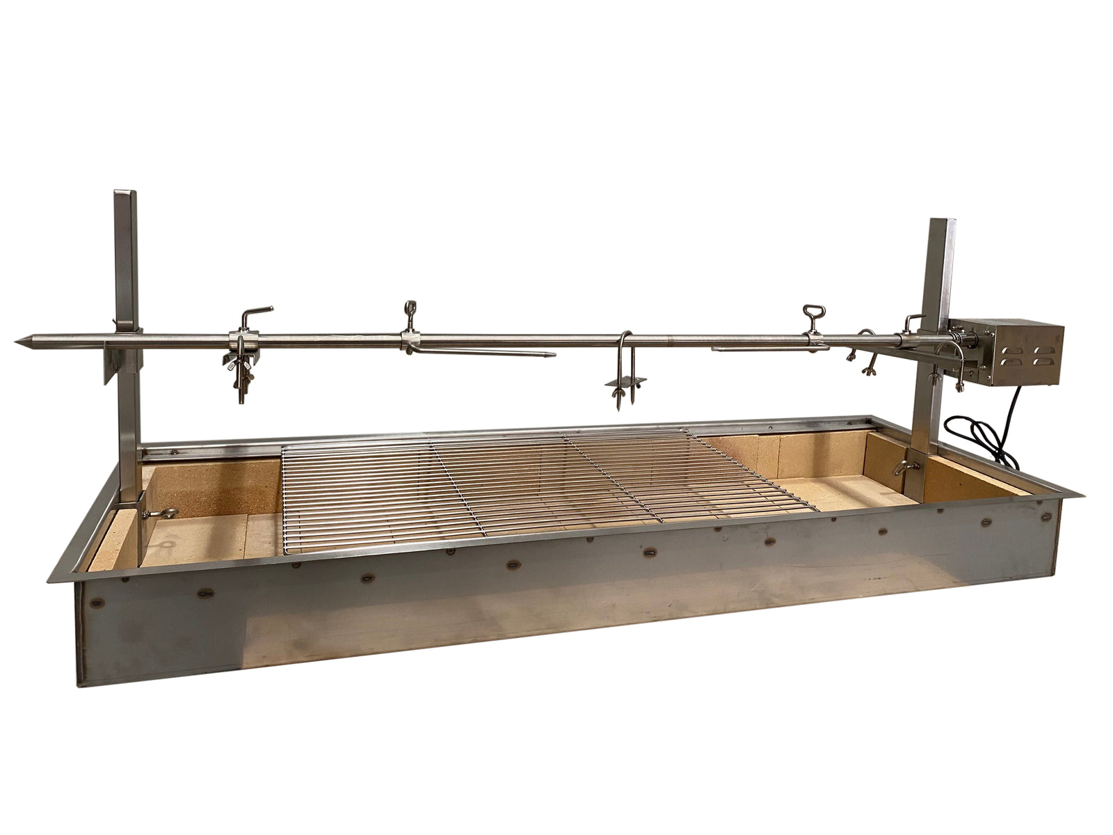 DIZZY LAMB 1500mm Alfresco Built In Charcoal BBQ with Spit Rotisserie - SP-125-BUNDLE