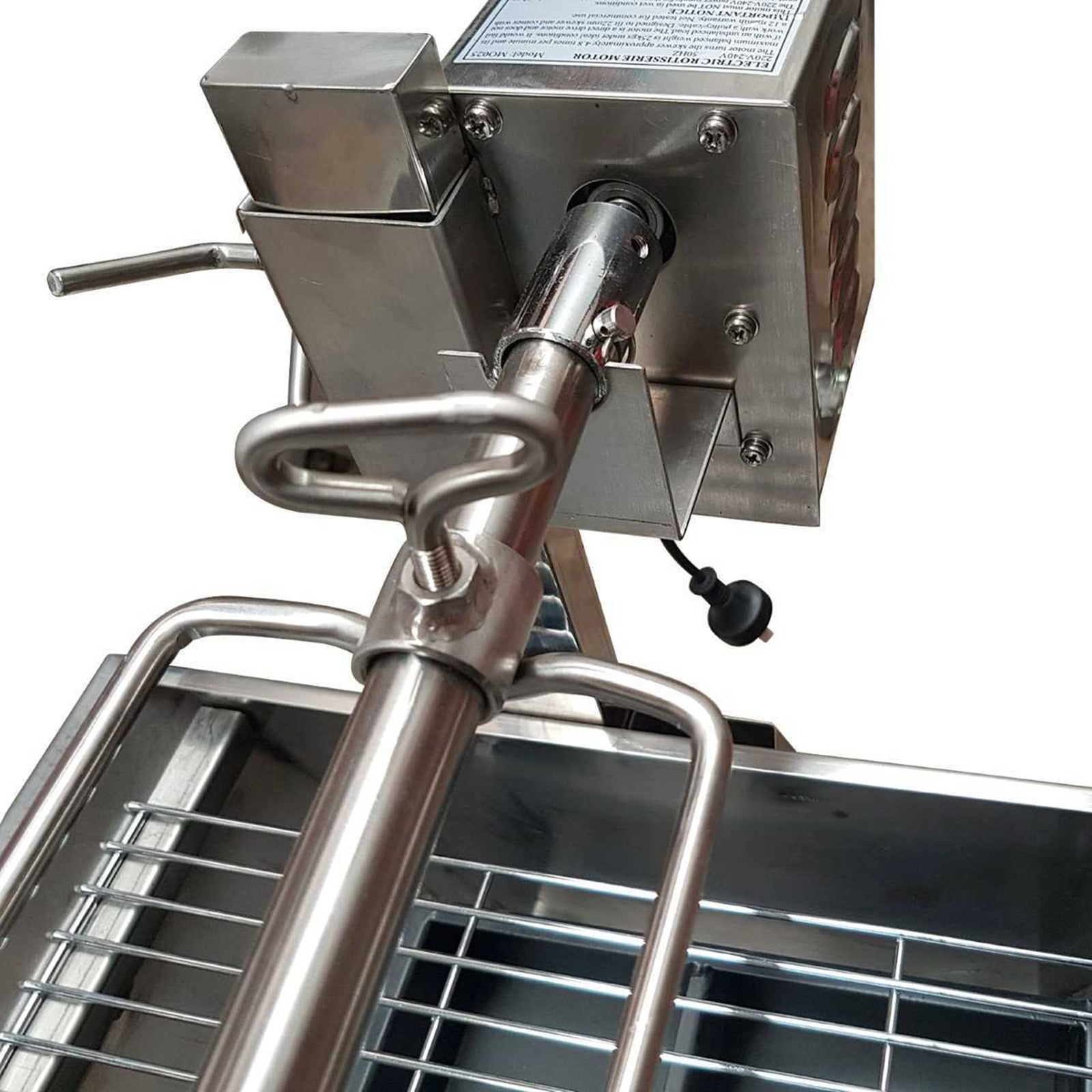 DIZZY LAMB Stainless Steel 304 Grade Charcoal Rotisserie BBQ (1.3mtr) - BIG SPIT - 40kgs meat capacity Motor - SSB-3060