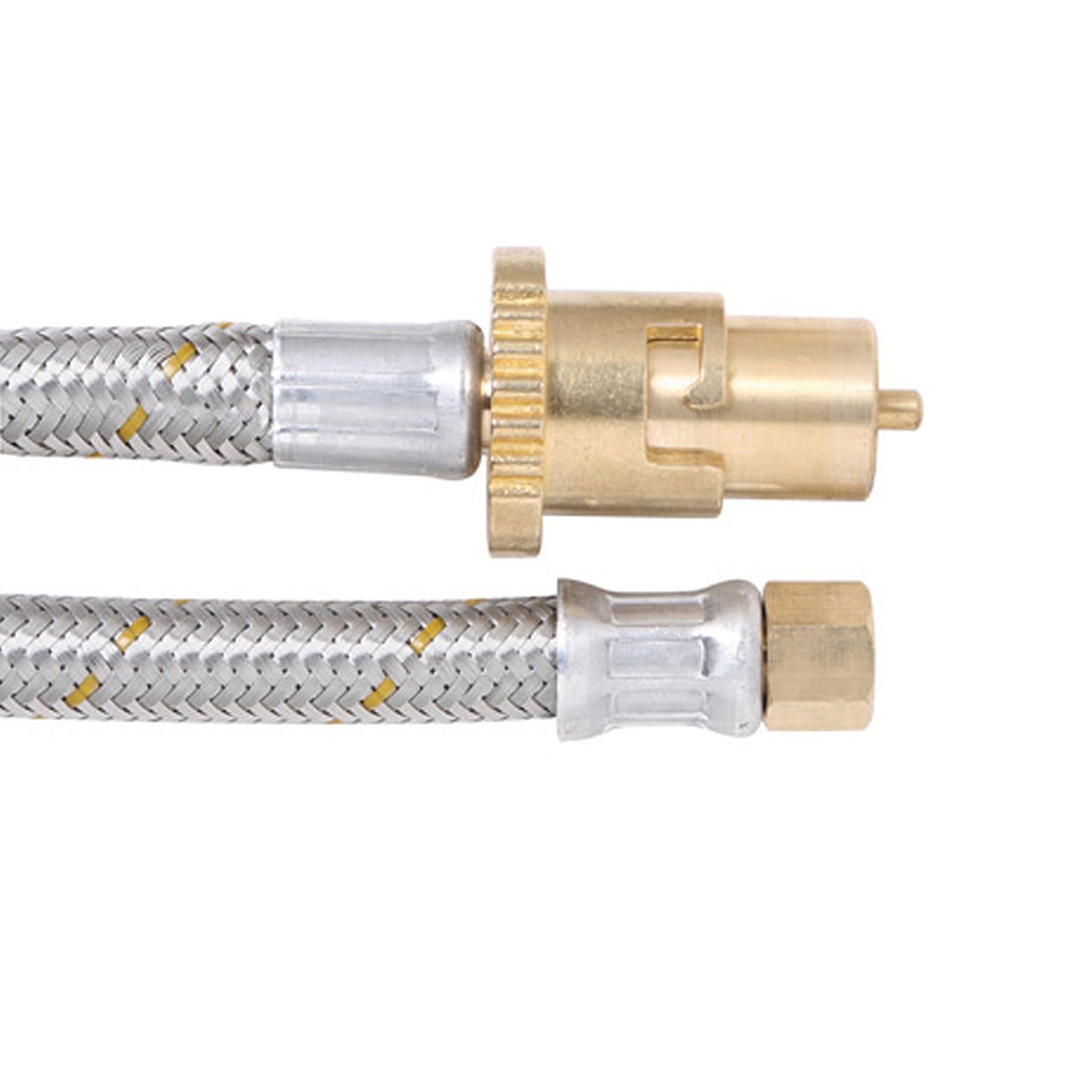Bromic Stainless Steel Braided Gas hose 1/4 BSP FC x Male Bayonet x 2000mm - 10HBS2000