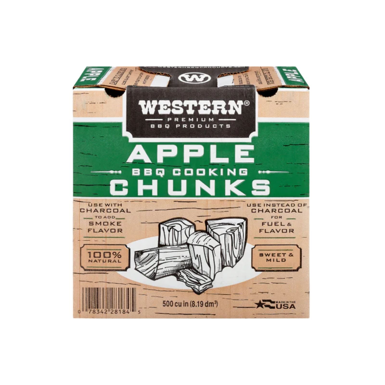 Western Apple Smoking Wood Chunks - Made in the USA - 28084