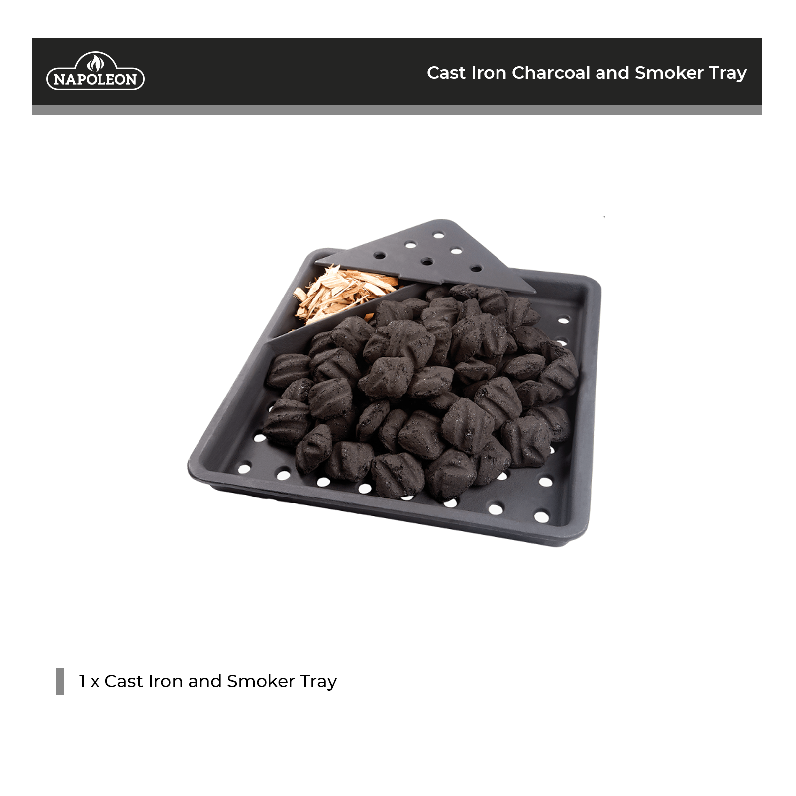Napoleon Cast Iron Charcoal and Smoker Tray - 67732