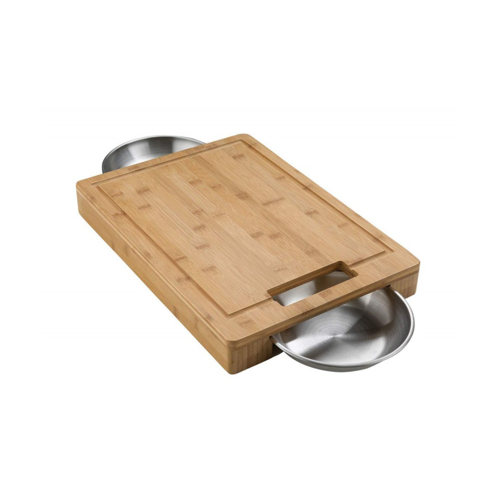 Napoleon Cutting Board with Stainless Steel Bowls - 70012