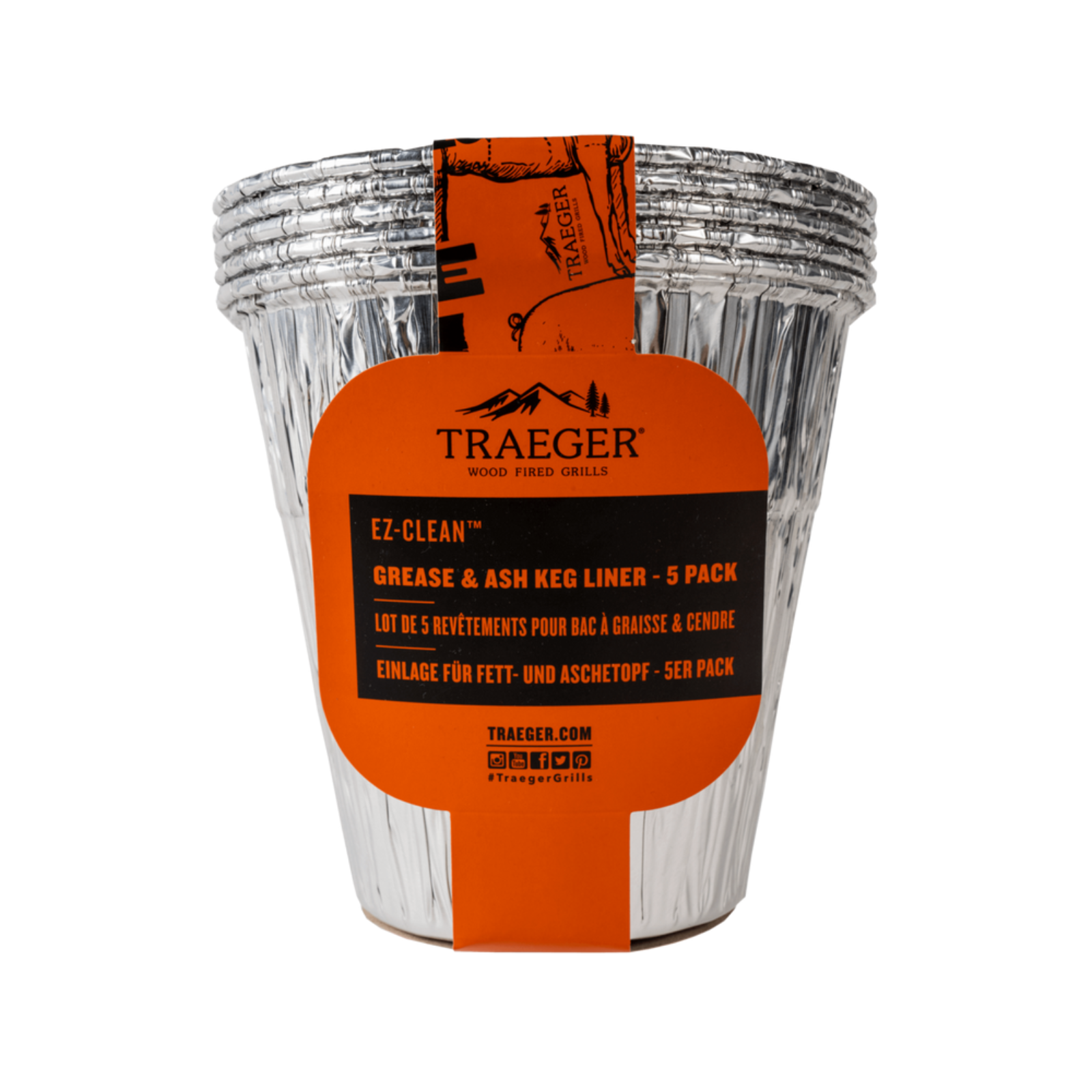 Traeger EZ-Clean Grease & Ash Keg Liner 5 Pack - BAC608