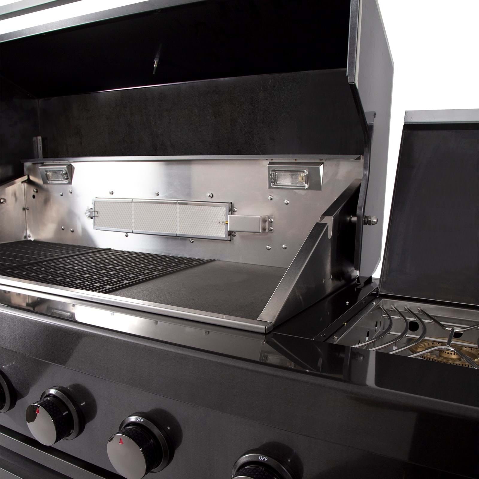 Gasmate Nova Graphite 6 Burner Built-In BBQ with Side burner - BQ2090B