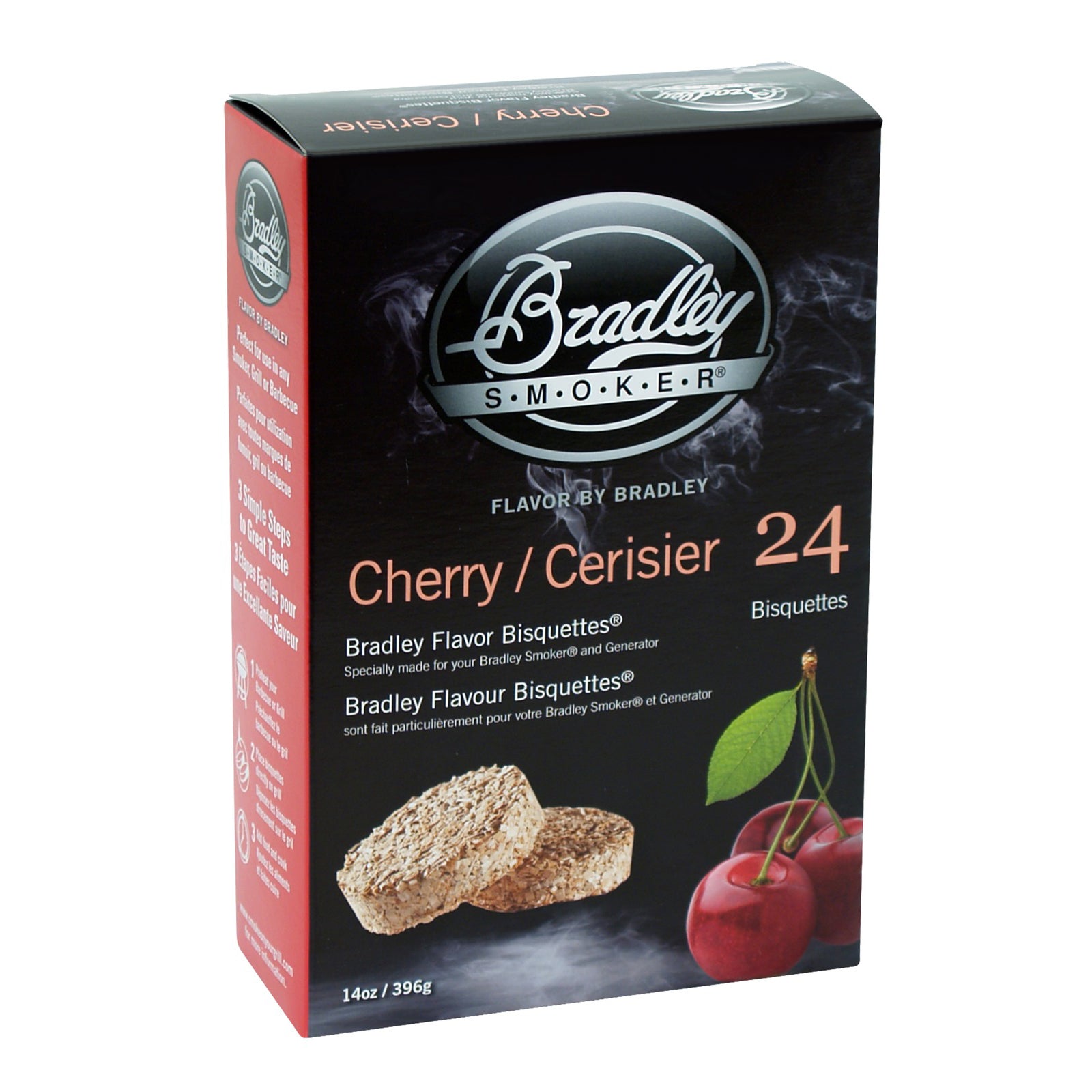 Bradley Cherry Bisquettes 24 Pack - BTCH24