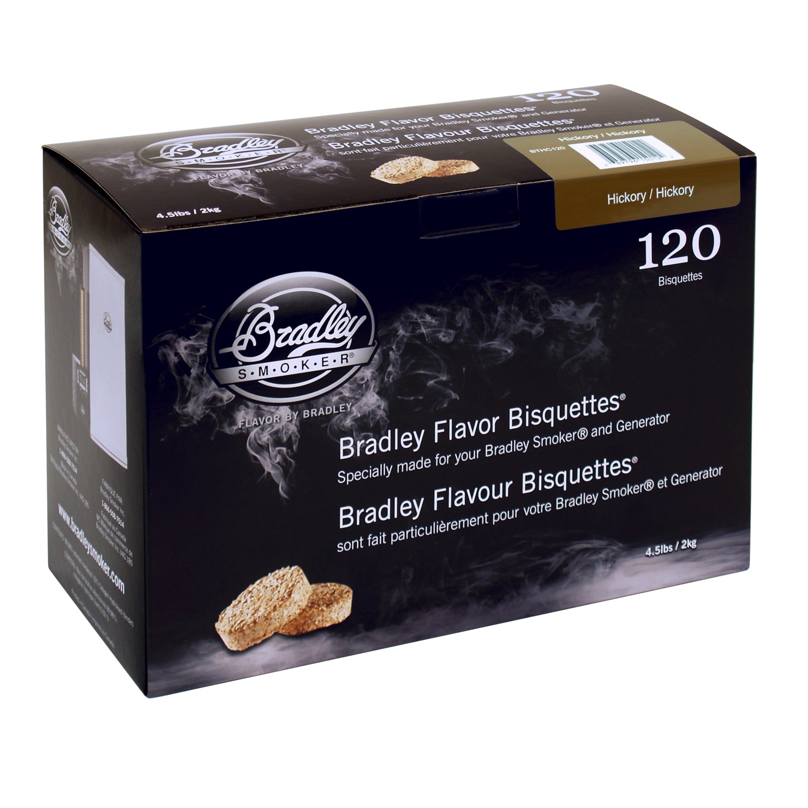 Bradley Hickory Bisquettes 120 Pack - BTHC120 - Main