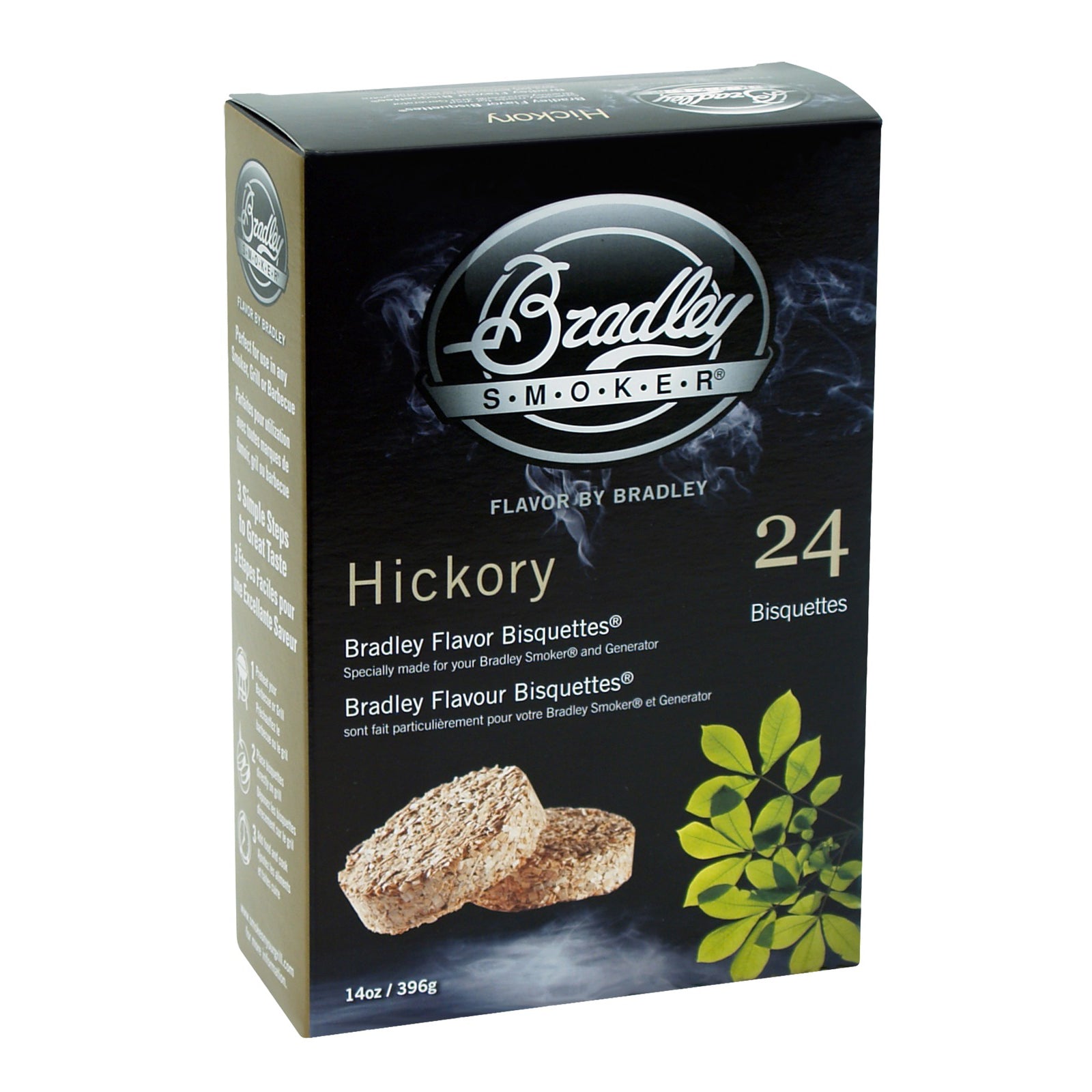 Bradley Hickory Bisquettes 24 Pack - BTHC24