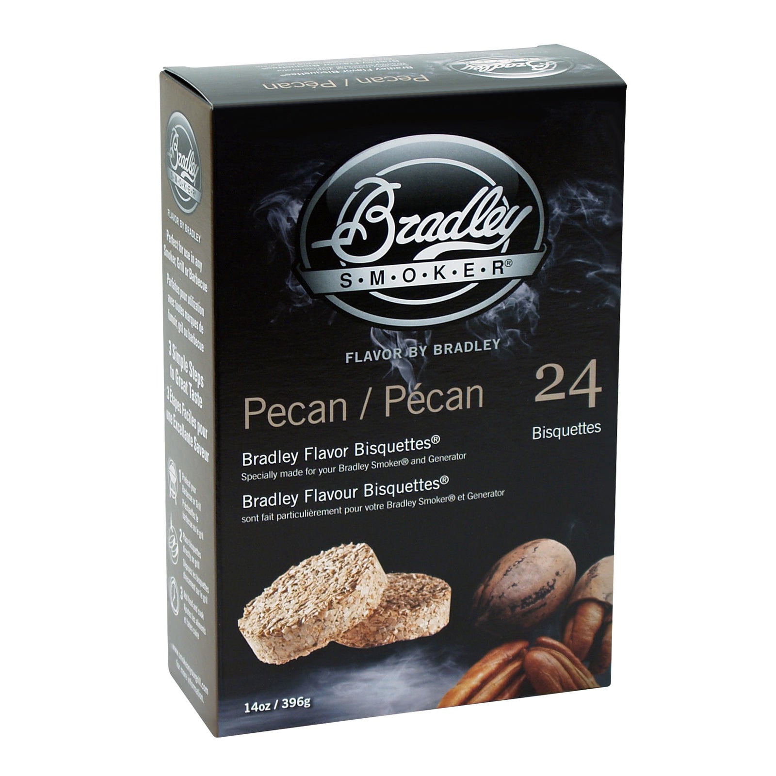 Bradley Pecan Bisquettes 24 Pack - BTPC24 - Main