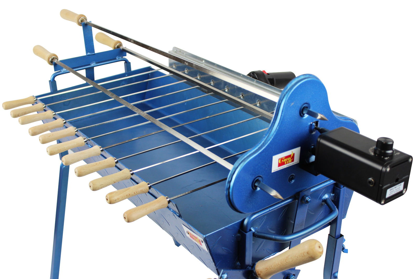 Cyprus Grill Deluxe Auto (Blue) Souvla Package Deal with 20kg Variable Speed Motor - CG-0705B-BUNDLE