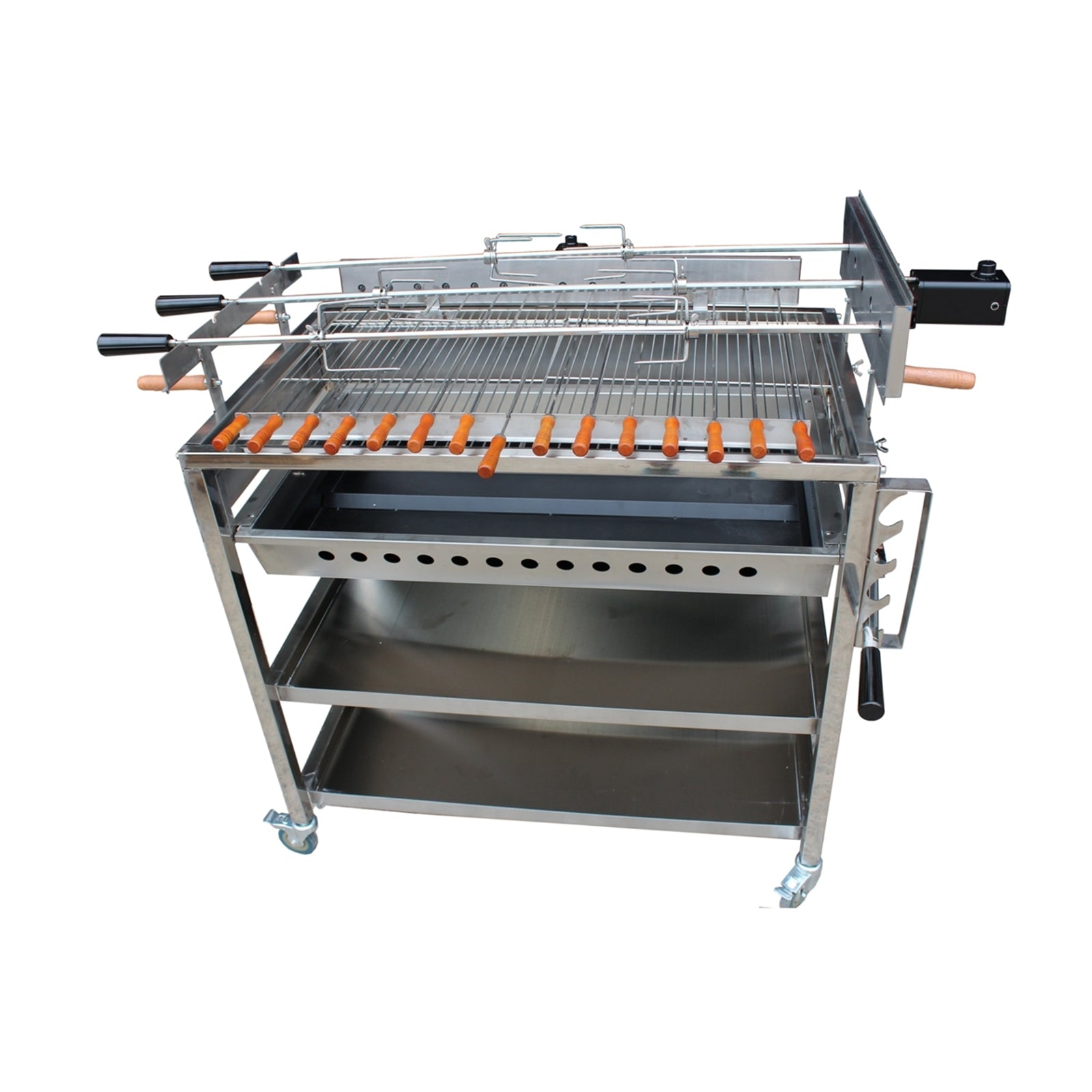 Cyprus Grill Extra Large BBQ Rotisserie with 2 x Variable Speed motors - EB-W02B-BUN