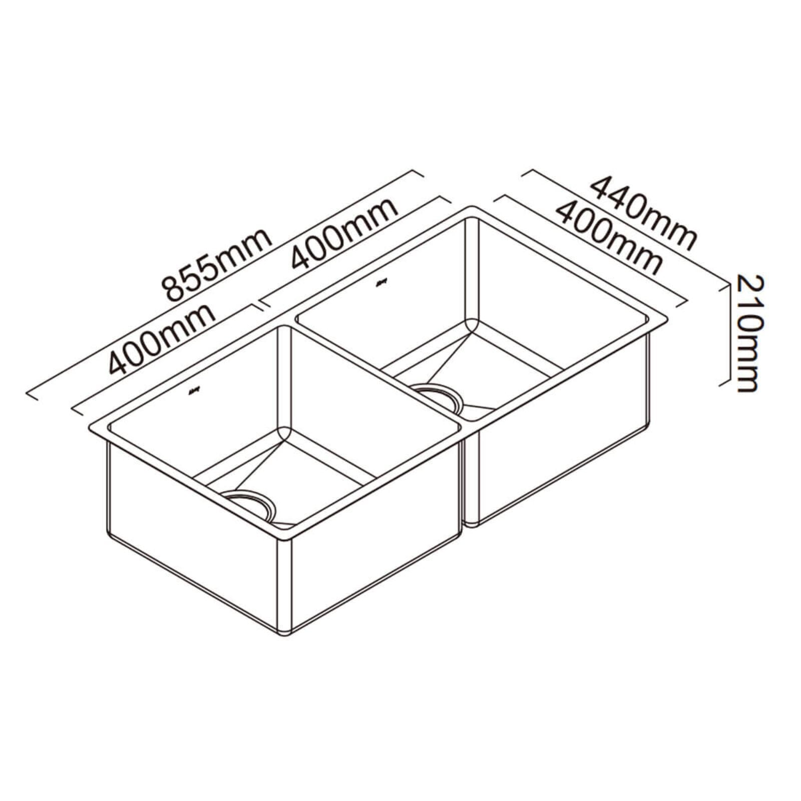 Abey Alfresco Double Bowl Sink - Stainless Steel - FRA400D