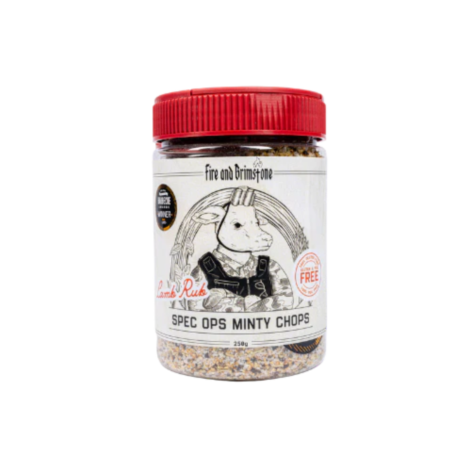 Fire and Brimstone Lamb Rub 250gm Spec Ops Minty Chops - LAMB250