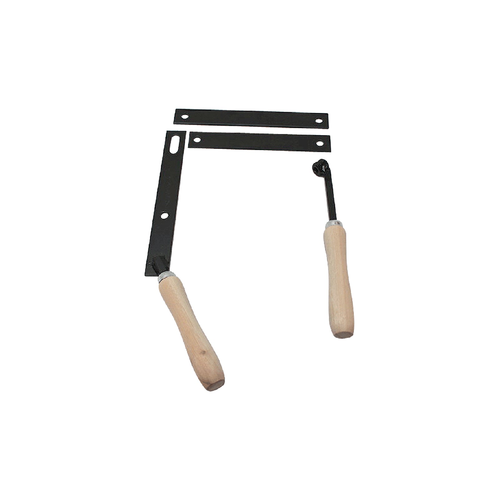 The BBQ Store Height Adjuster Lever and Nut Pack (Black) with Wooden Handle