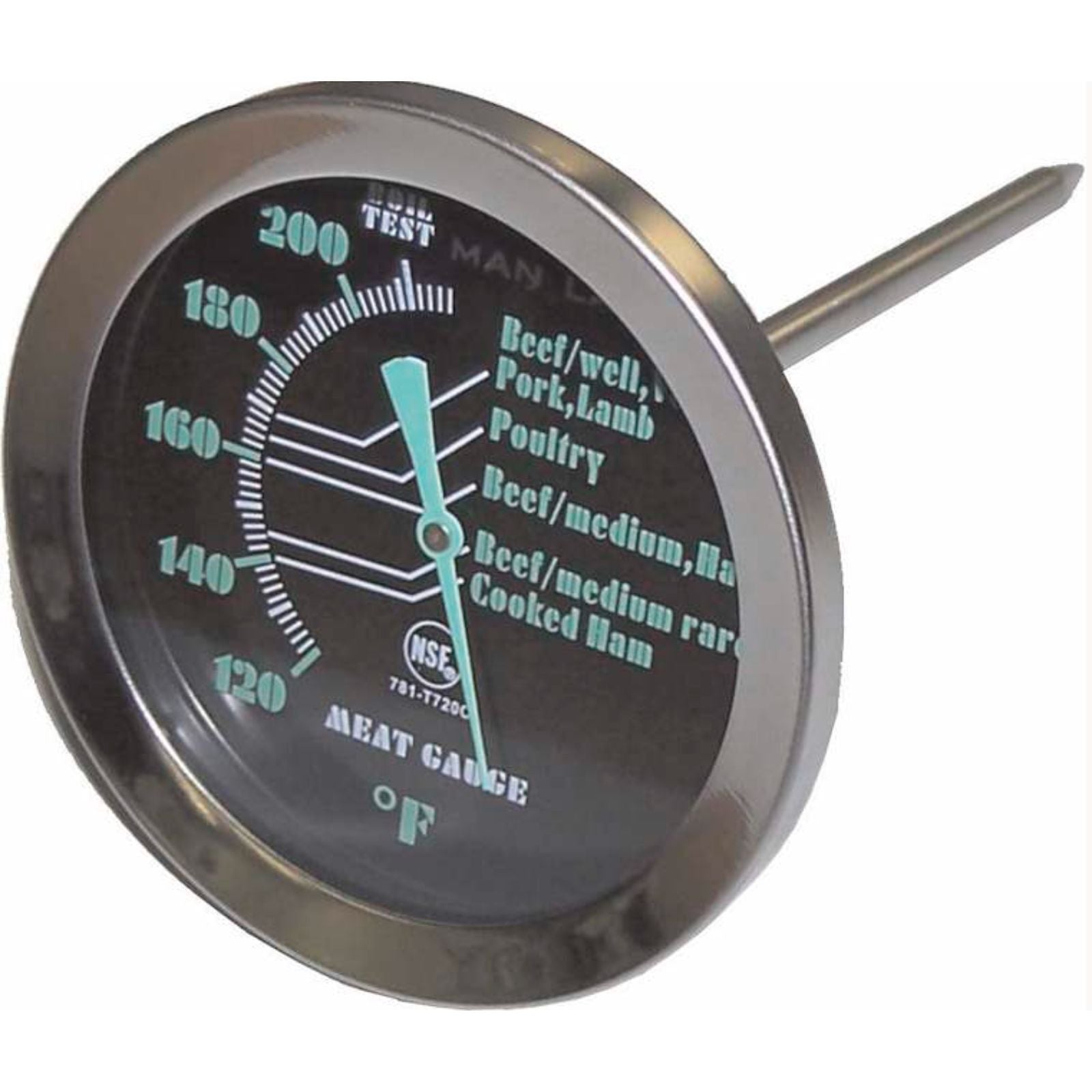 Meat Gauge Thermometer with Glow Dial - Range 40 to 80 Degrees Celsius - MAN-T720C