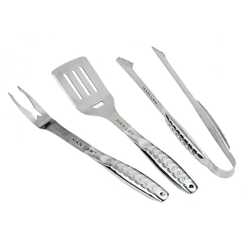 3 Piece Stainless Steel BBQ Tools Set 