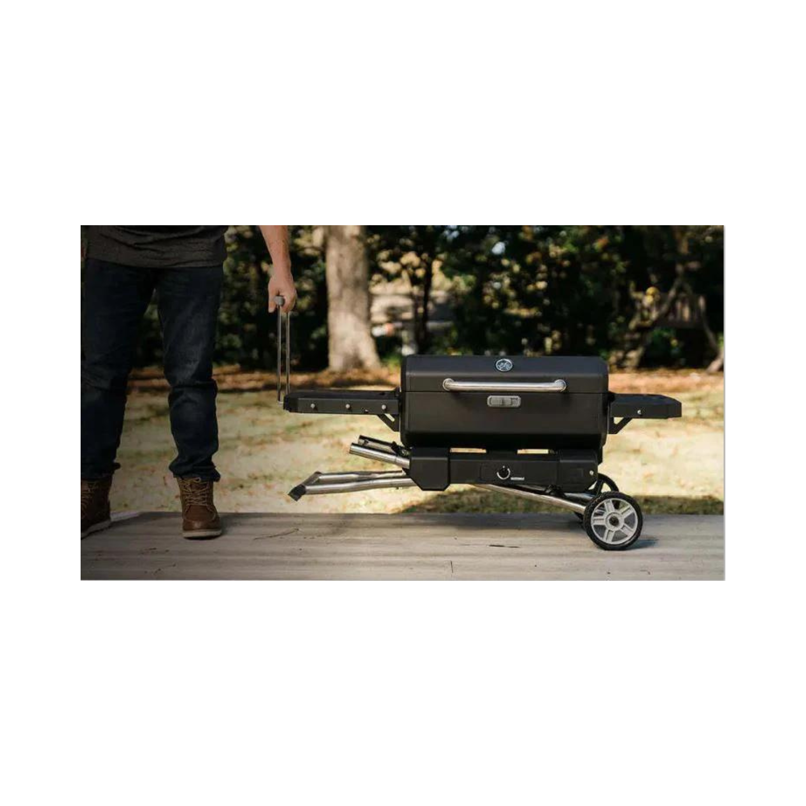 Masterbuilt Portable Charcoal Grill with Trolley Cart