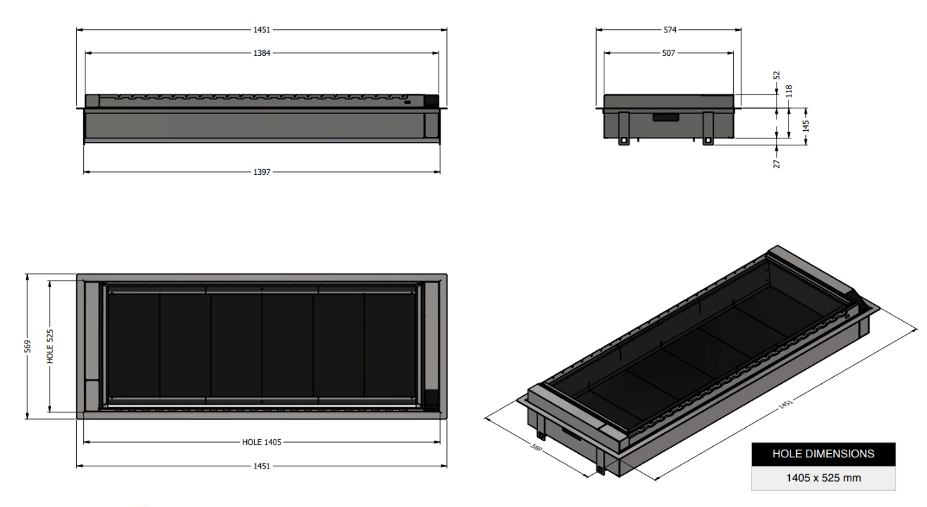 myGRILL elCocinero Build-In Large - MGELCO-LRGBI