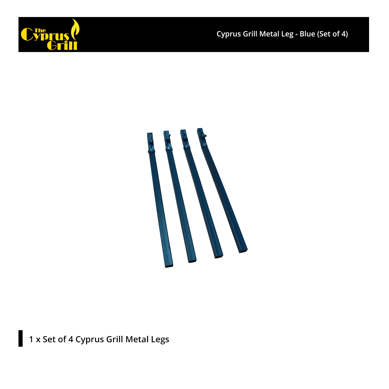 Cyprus Grill Metal Leg - Blue (Set of 4) - ML-002