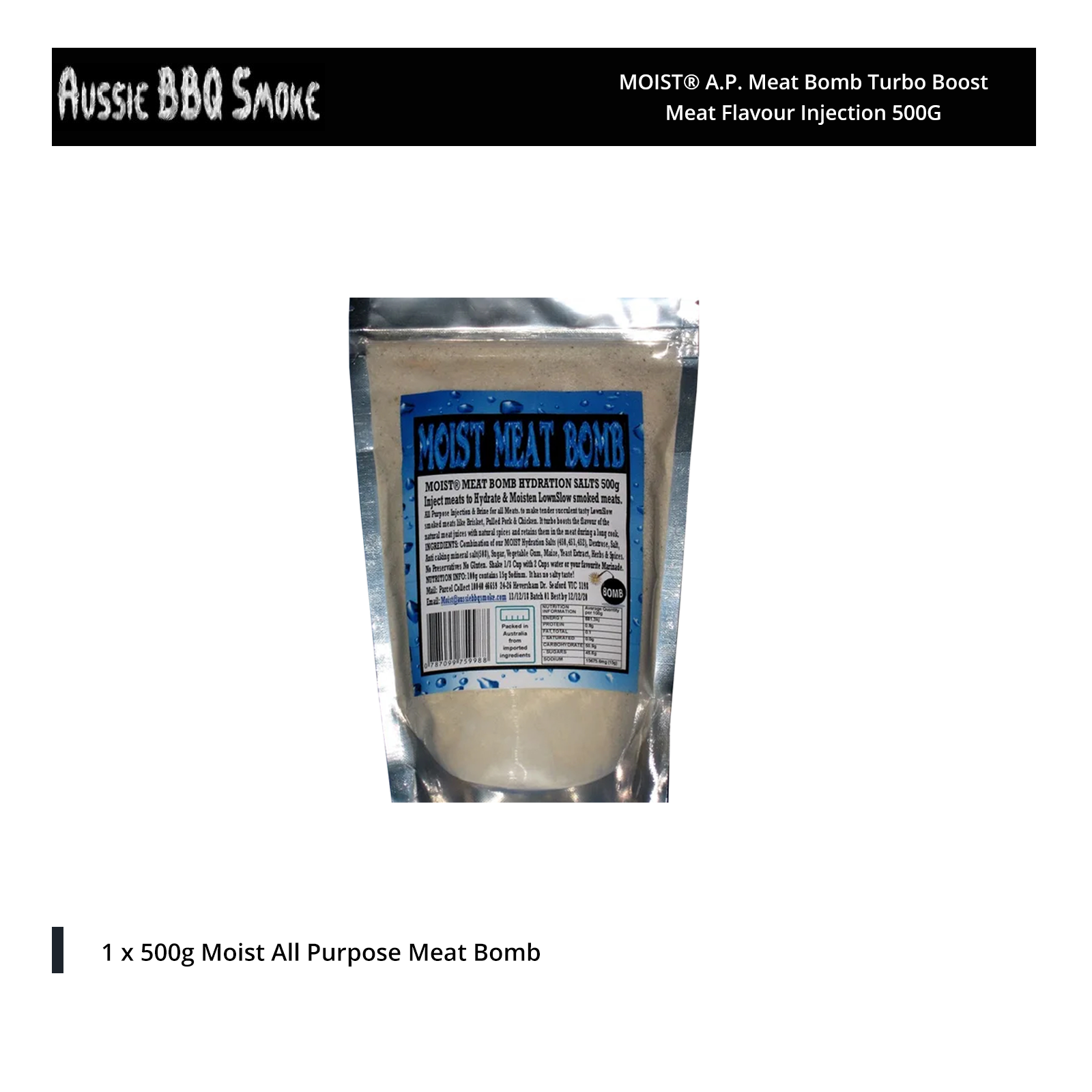 MOIST A.P. Meat Bomb Turbo Boost Meat Flavour Injection 500G - Moist-Meat-Bomb