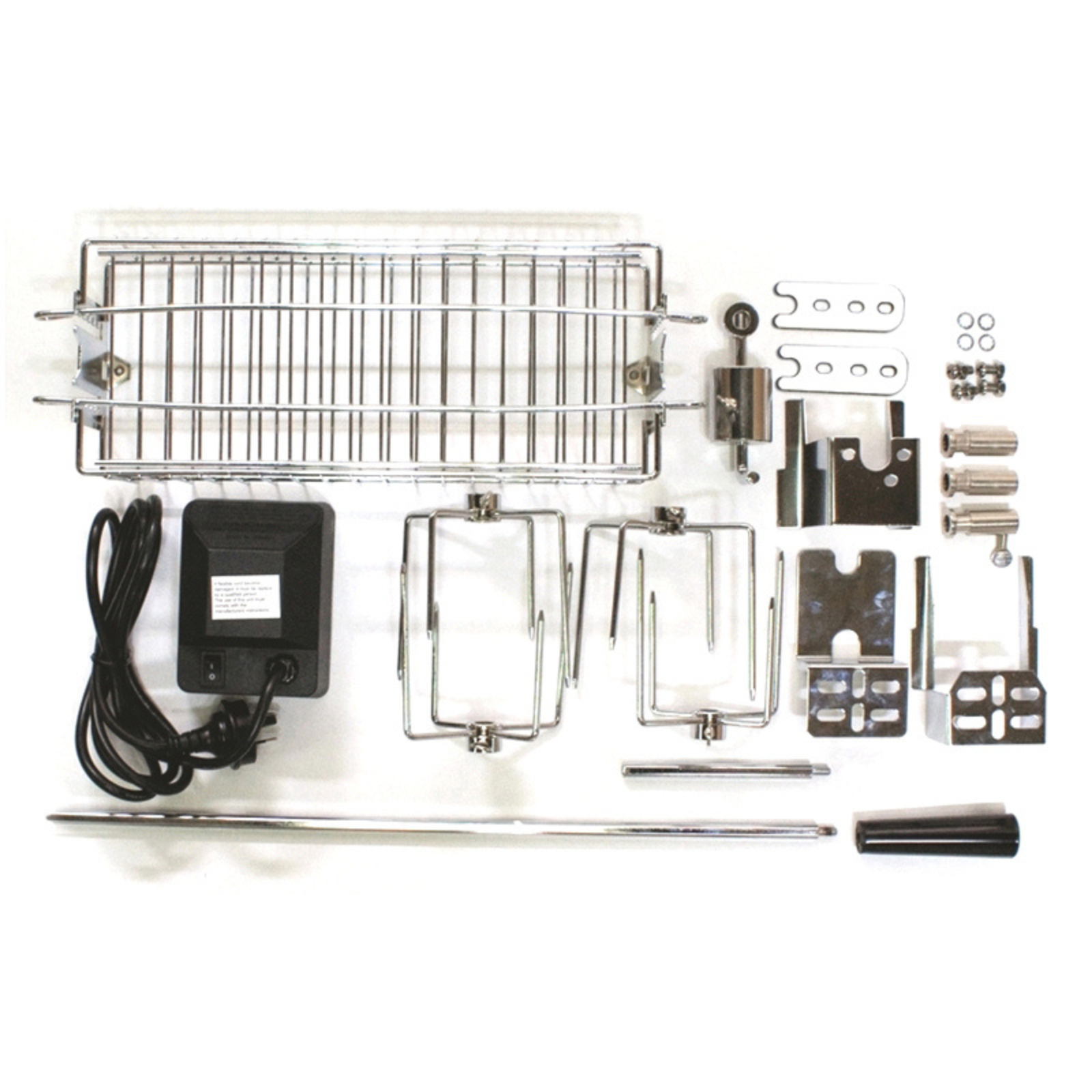 Outdoor Magic Premium Single Shaft Spit Kit - Chrome - OM2017-6