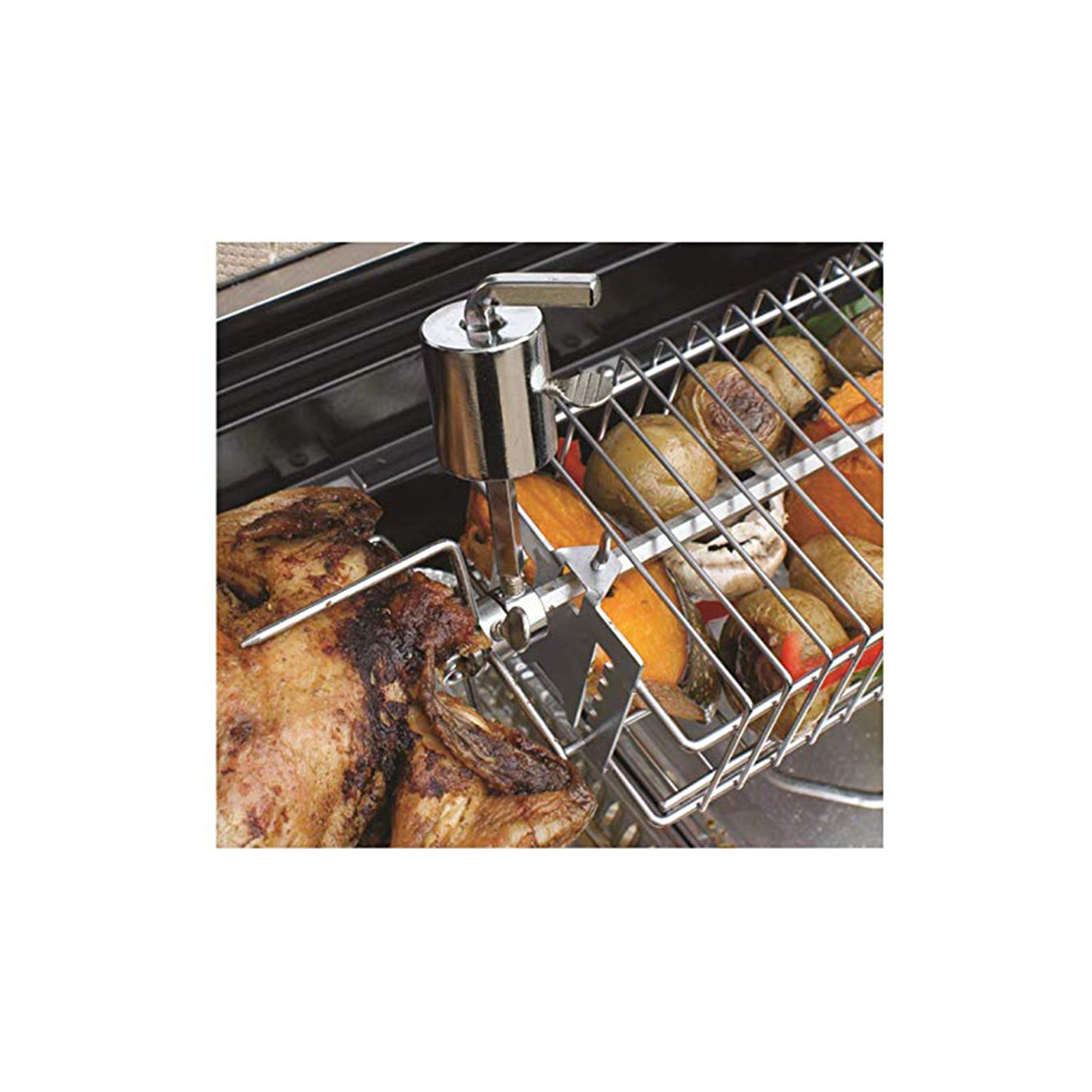 Outdoor Magic - Spit Grill Basket with 4 adjustable positions - OM2202
