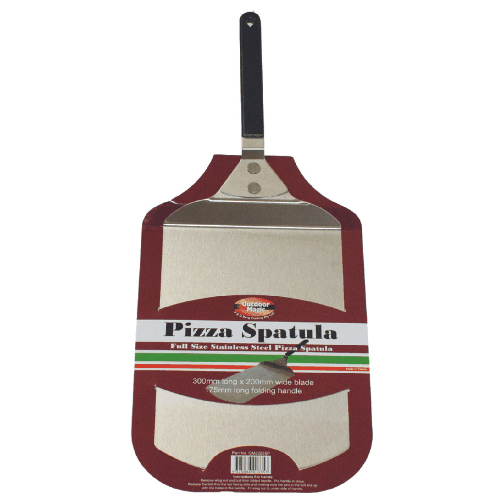 Outdoor Magic - Pizza Accessories - Pizza Spatula - Large -Stainless Steel - Main