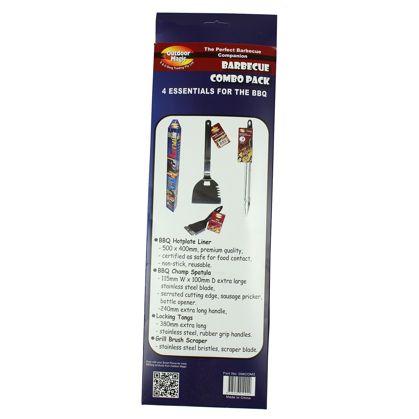 Outdoor Magic - Premium BBQ Combo Pack BBQ Hotplate Liner - 500 x 400mm
