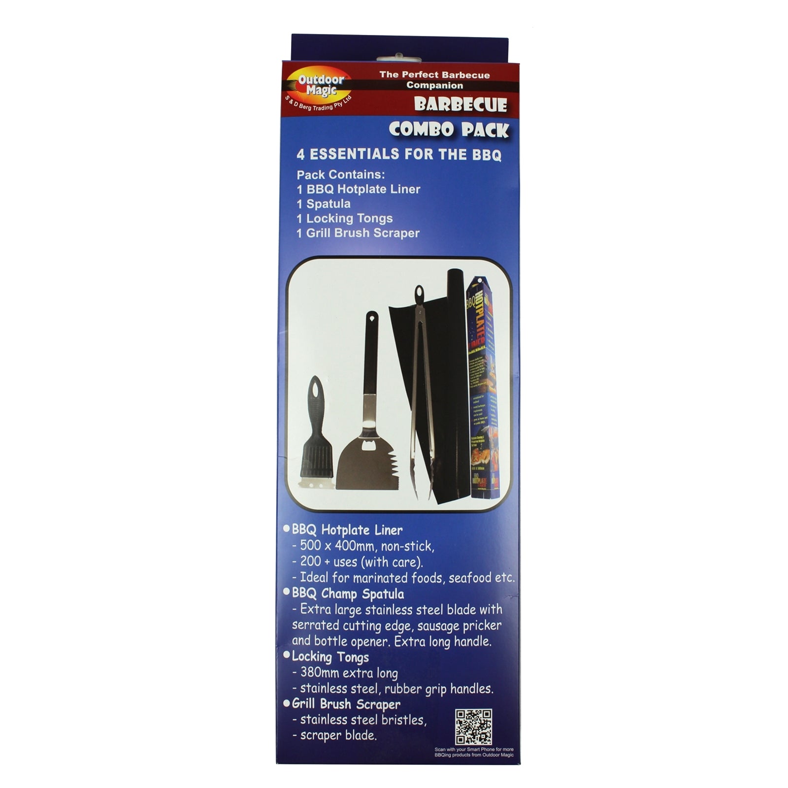 Outdoor Magic - Premium BBQ Combo Pack BBQ Hotplate Liner - 500 x 400mm