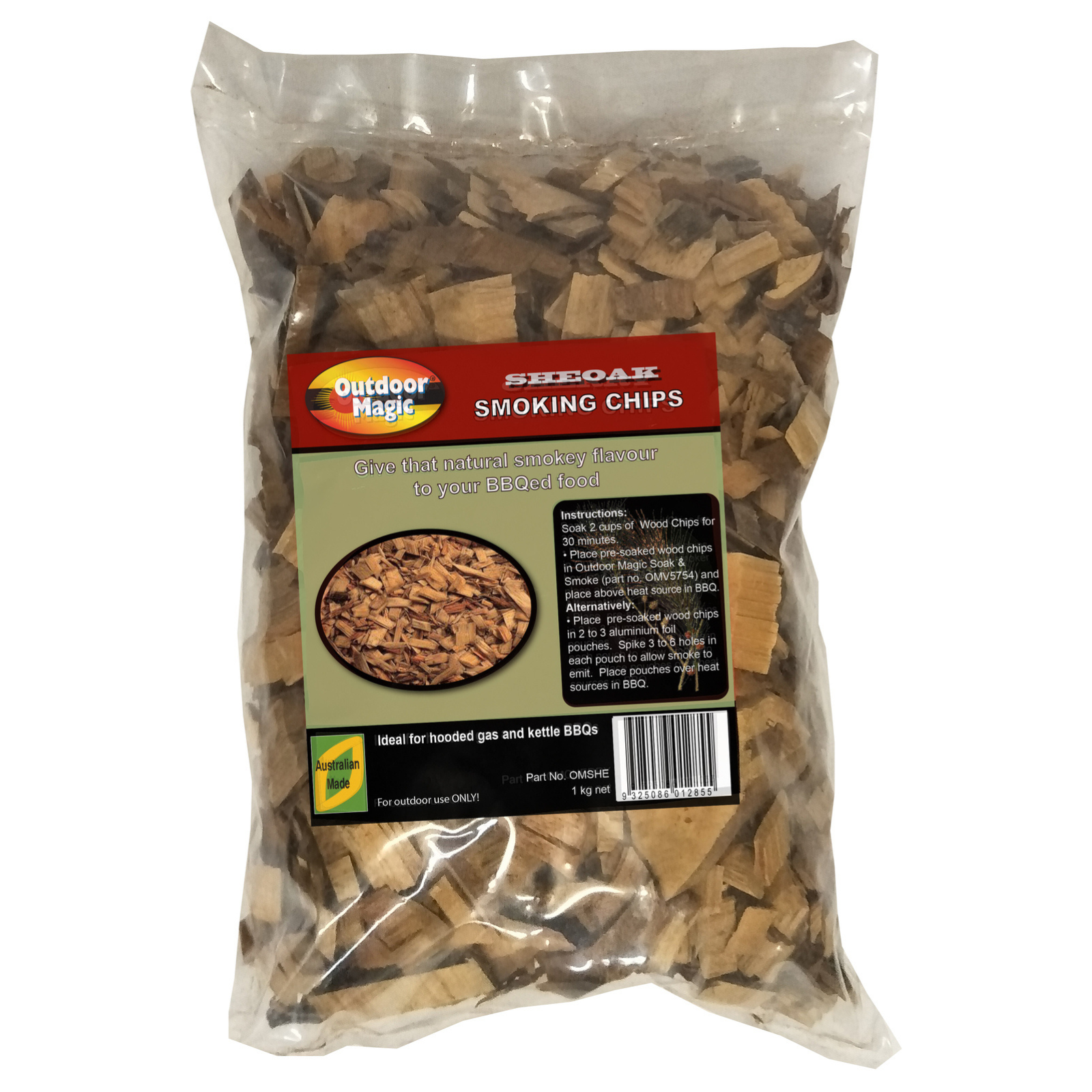 Outdoor Magic Sheoak Wood Chips  1kg - OMSHE