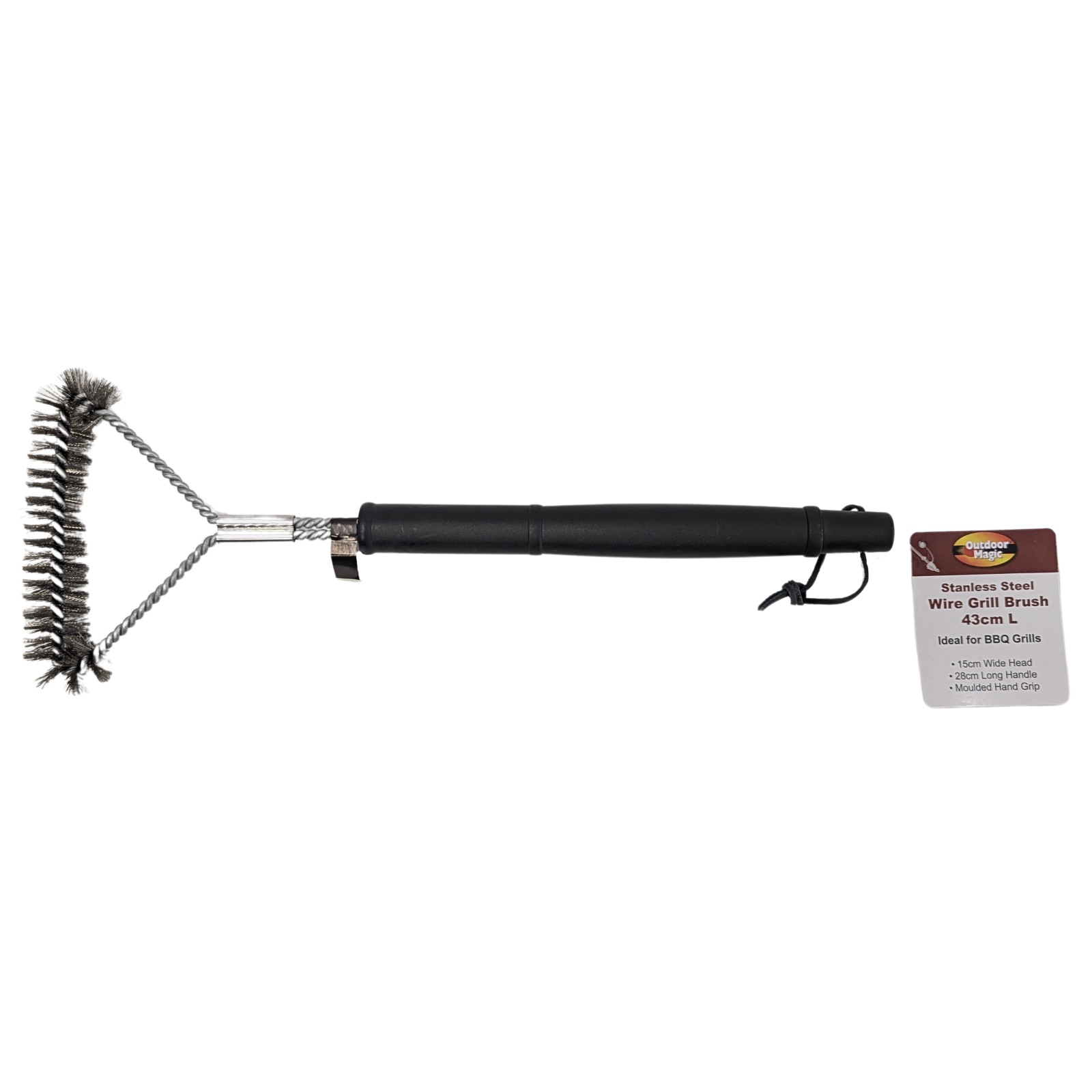 Outdoor Magic - XL Wire Grill Brush Stainless Steel - OMV1952XL