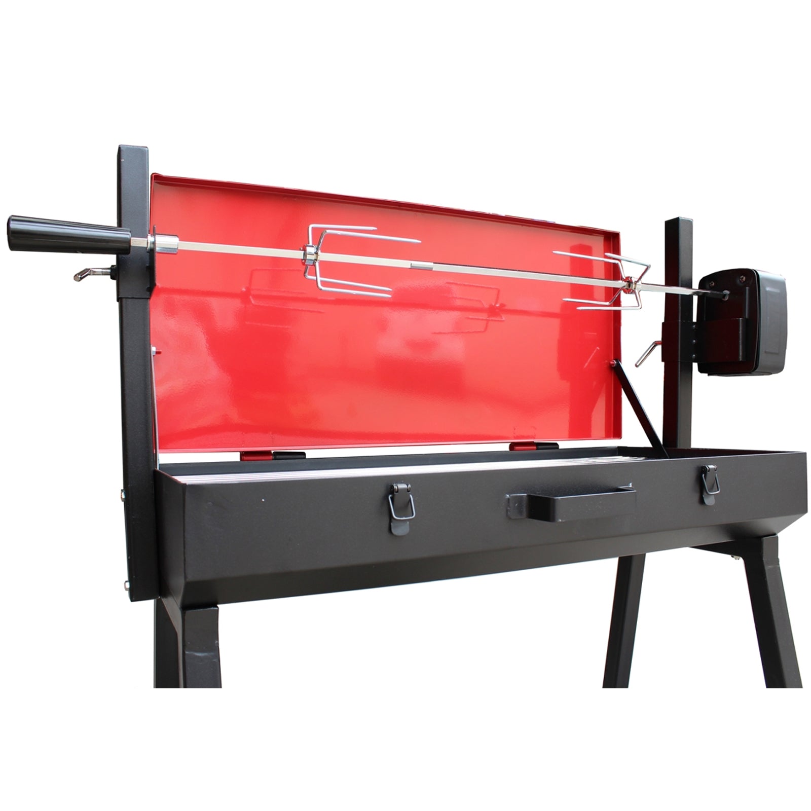 Portable BBQ Rotisserie with Red Lid - PBR-3060 (Factory Second)