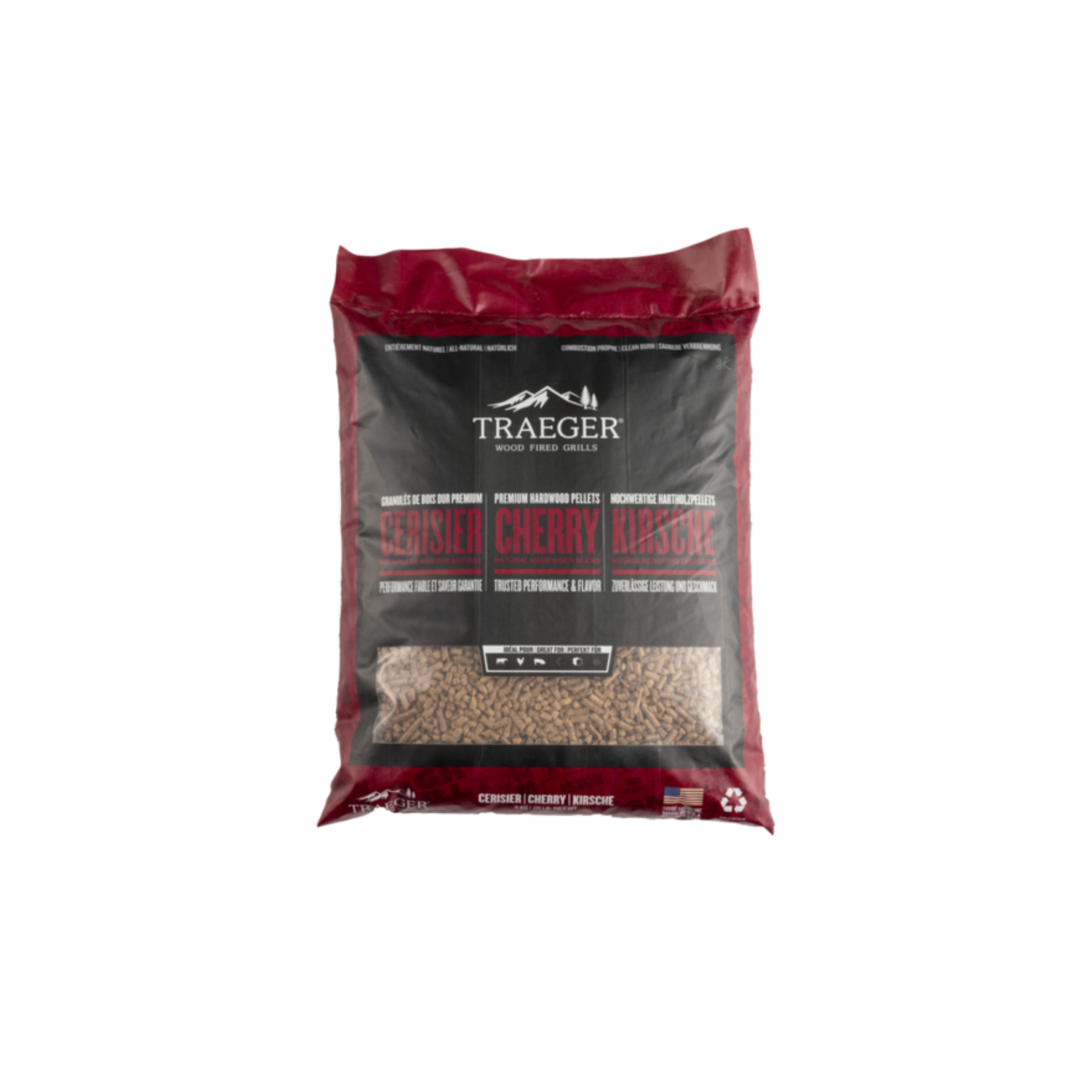 TRAEGER Cherry BBQ Wood Pellets (20lb/9kg)