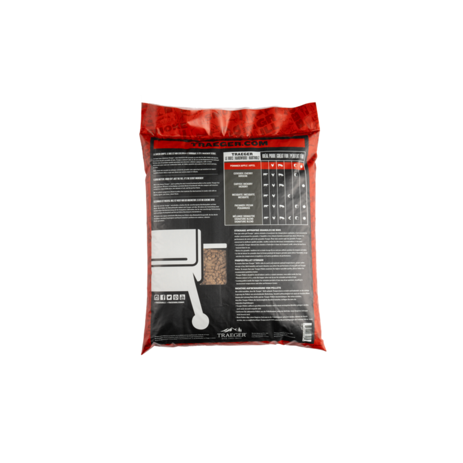 TRAEGER Apple BBQ Wood Pellets (20lb/9kg)