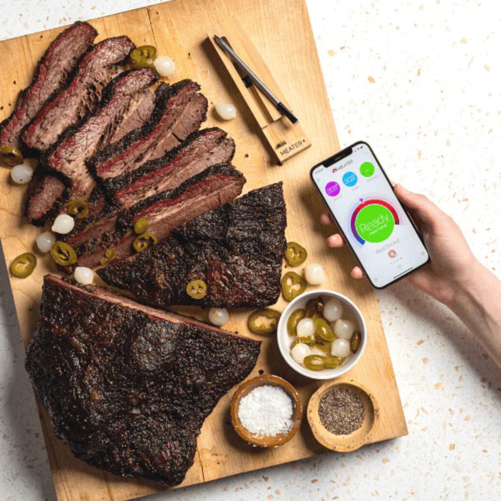 MEATER Plus With Bluetooth Repeater (Wireless Smart Meat Thermometer) up to 50m range