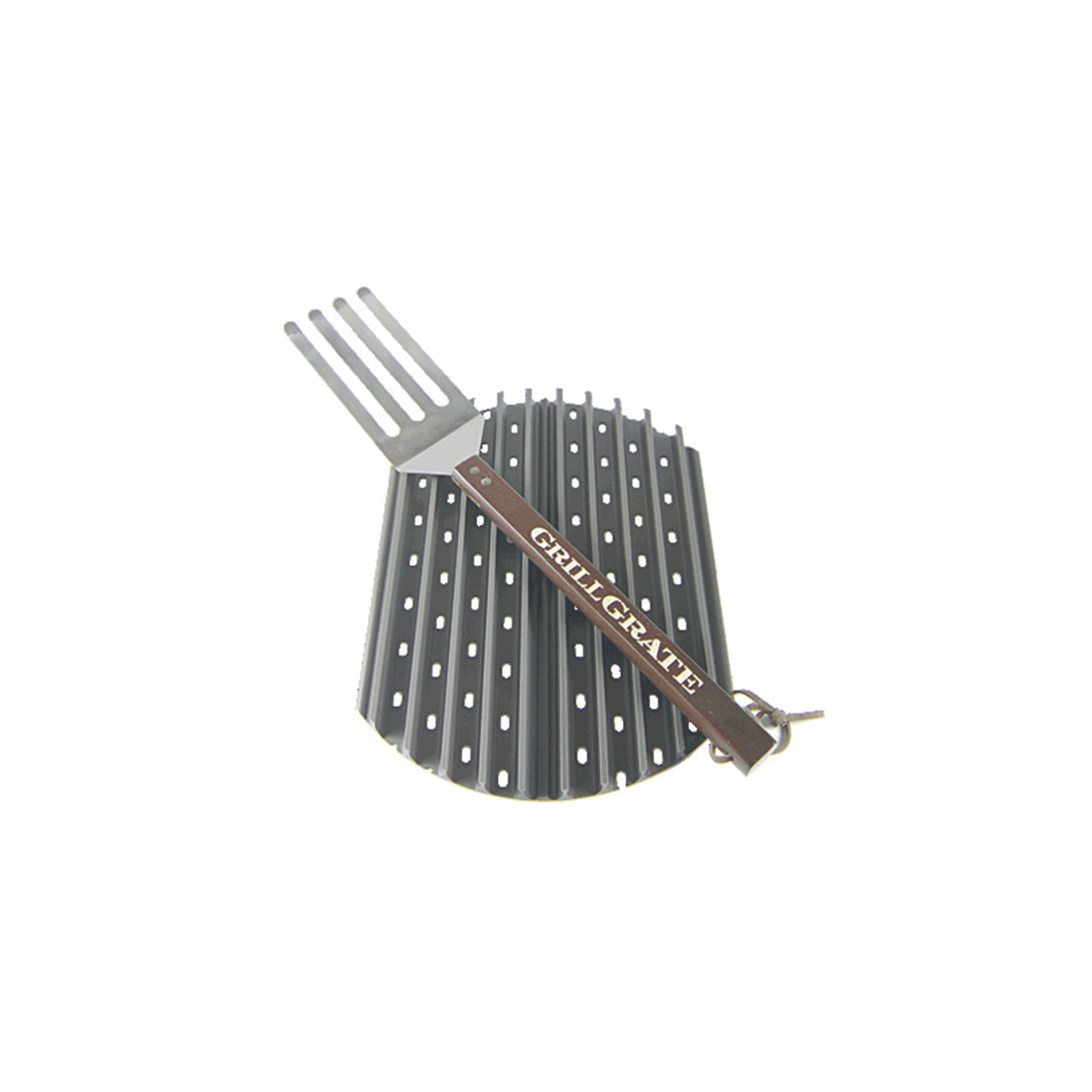 GrillGrate set of 2 radius cut panels for Big Green Egg MX & Small, most small kamado grills, Weber Smokey Joe and other 14.5