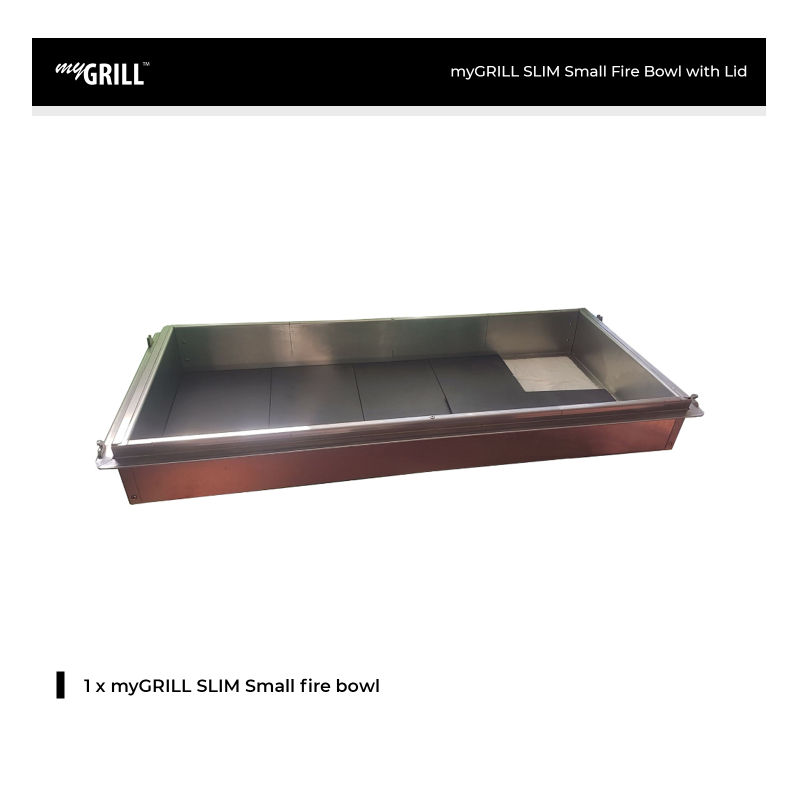 myGRILL SLIM Small Fire Bowl with Lid - SL1205-10