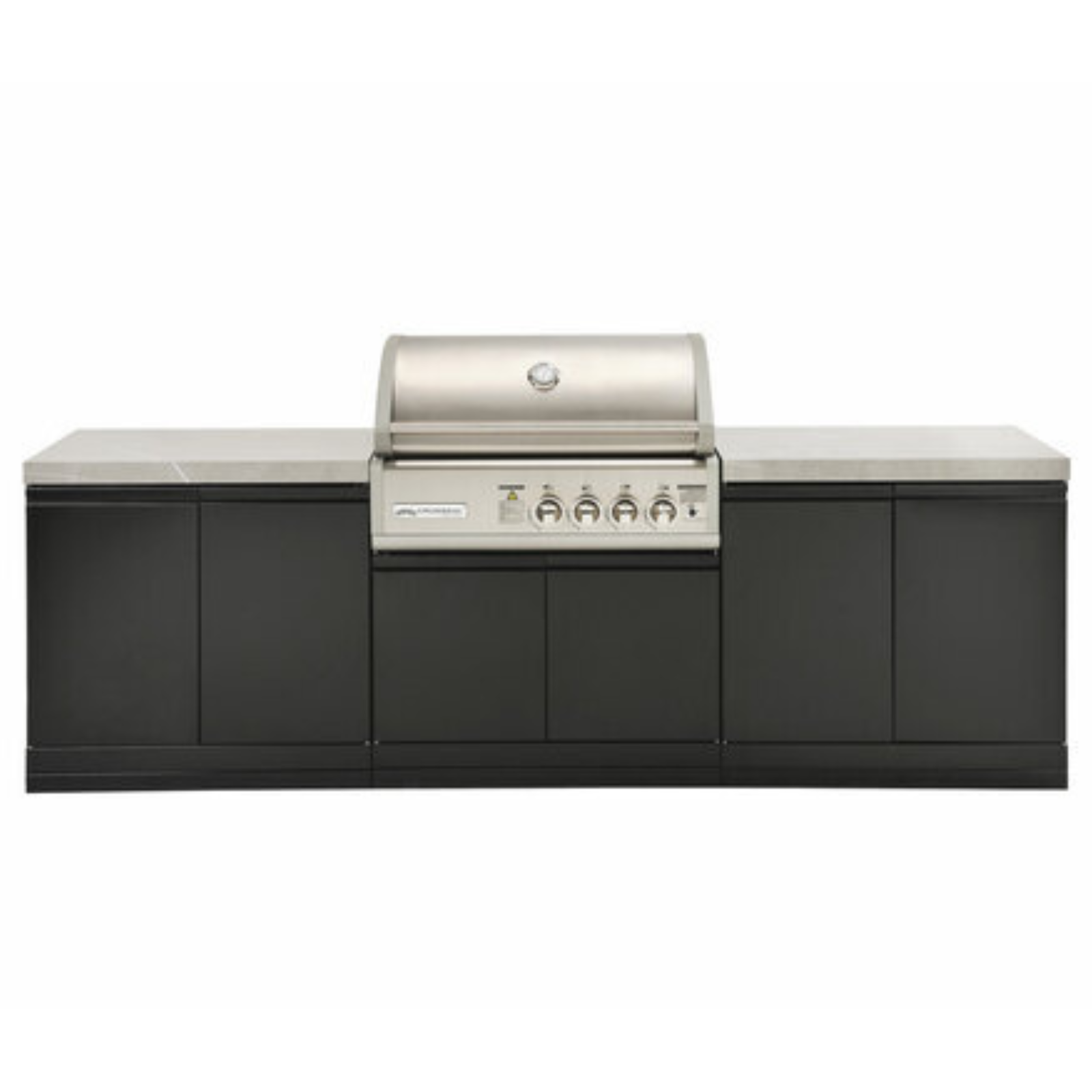Crossray Kitchen BBQ  Burner & Cabinet, 2 x double side cabinets with flat sintered stone benchtops- TC4K-05