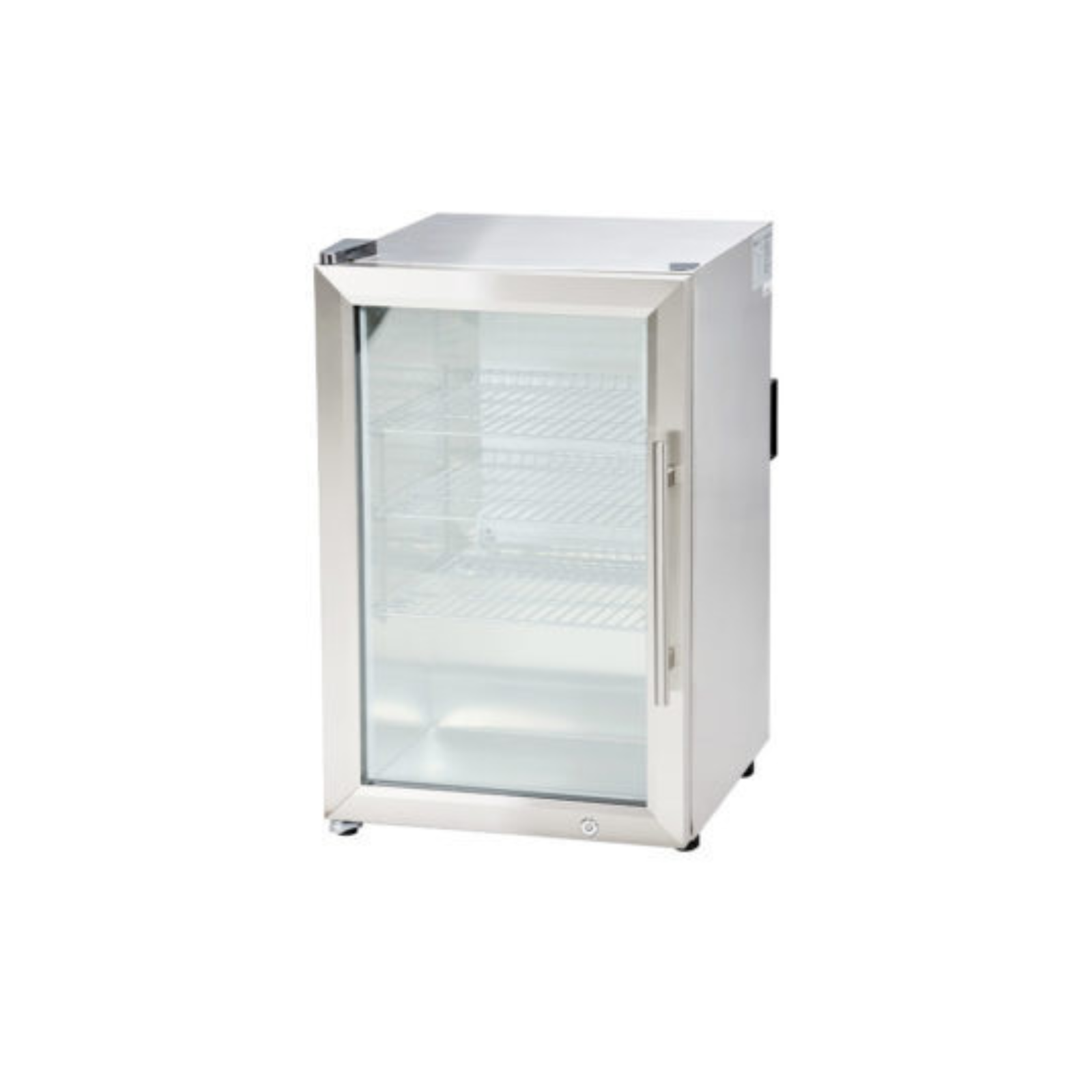 Crossray Kitchen Double side cabinets with flat benchtops and single fridge (R)