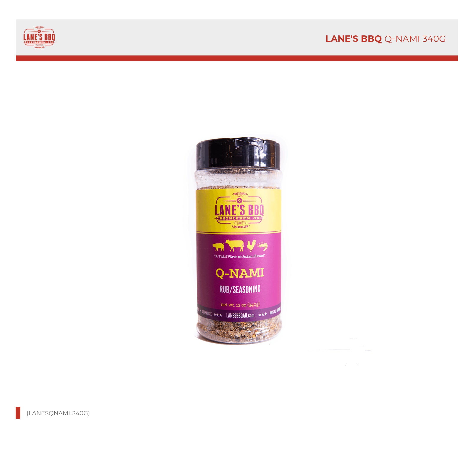 Lanes BBQ Q-Nami 340g -  lanesqnami-340G