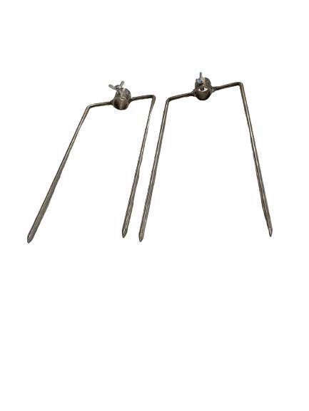 S/S Long 2 Prong Fork (Set of 2) - Suit 18mm Round Skewer Rod